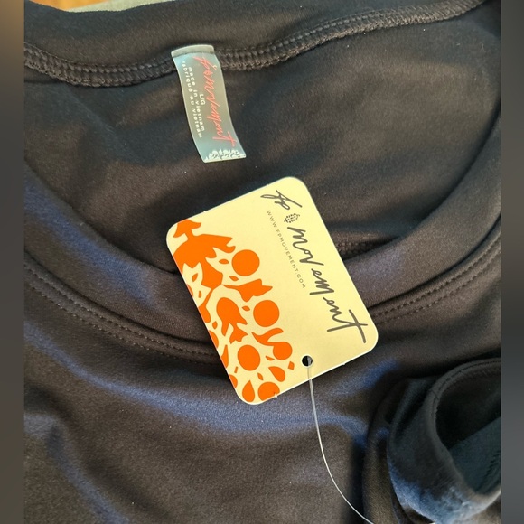 Free People Movement Easy Does It Black athletic mini Dress NWT Sz-L AA1 - Picture 8 of 15